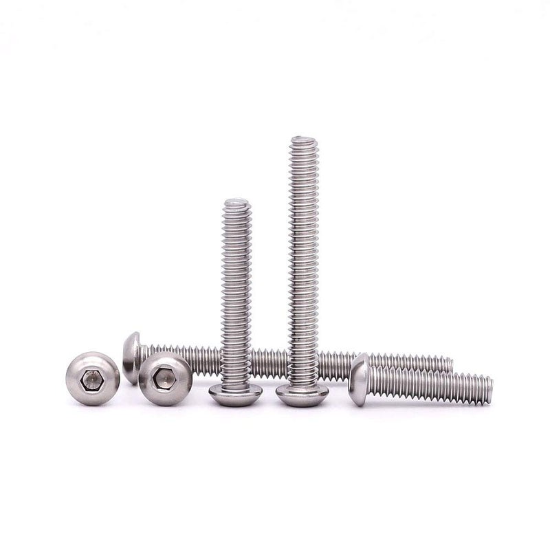 RoyceMart 5/16-18 x 1" (25 Pack) Hex Socket Button Head Cap Screws Bolts, Allen Socket Drive, 304 Stainless Steel 18-8, Bright Finish, Full Machine UNC Threads - Image 2